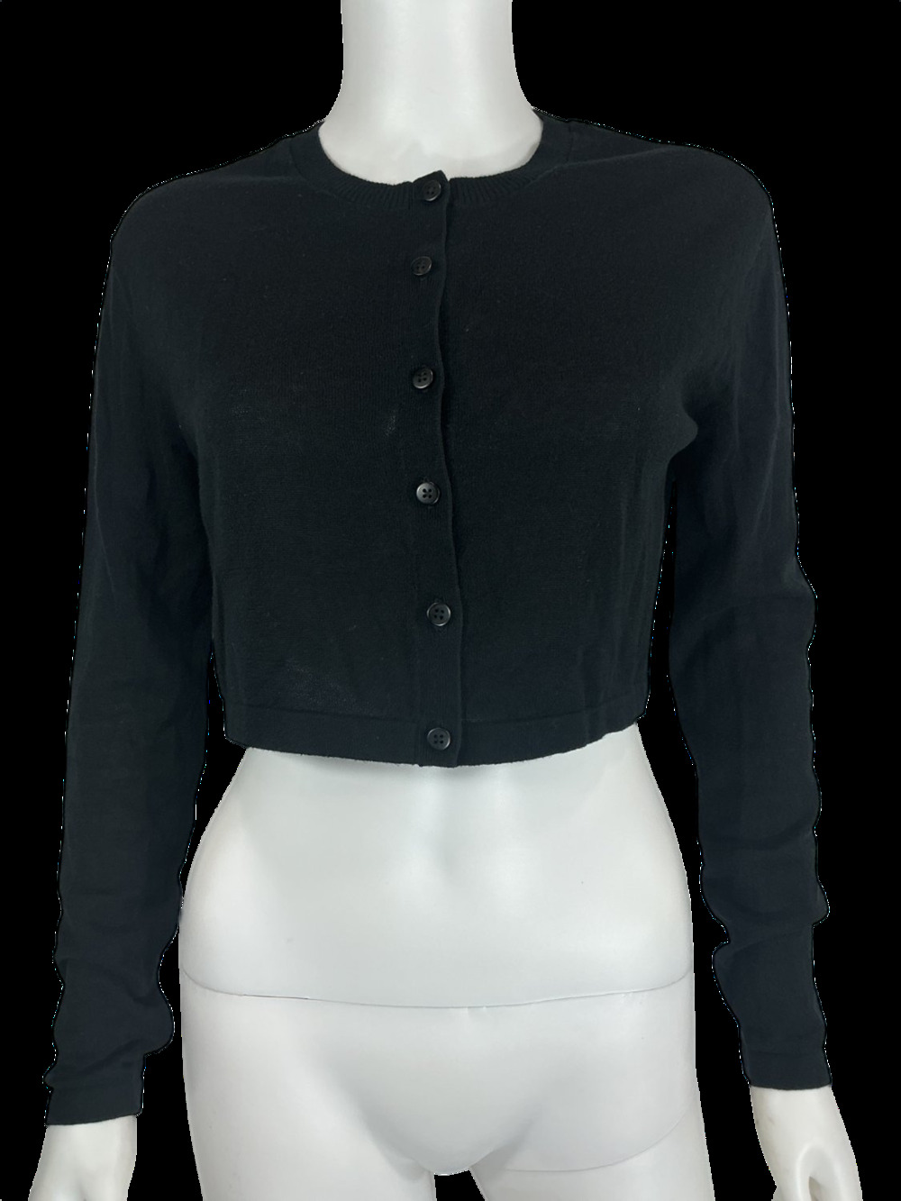 Alo Yoga Cropped Black Supernatural Cardigan Sweater Size XS
